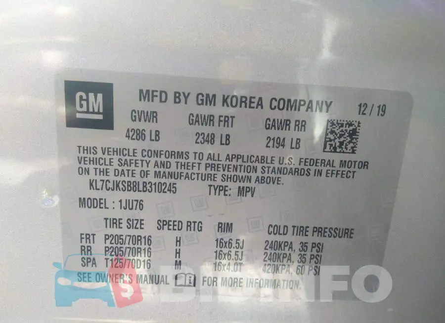 KL7CJKSB8LB310245 Photo# 9