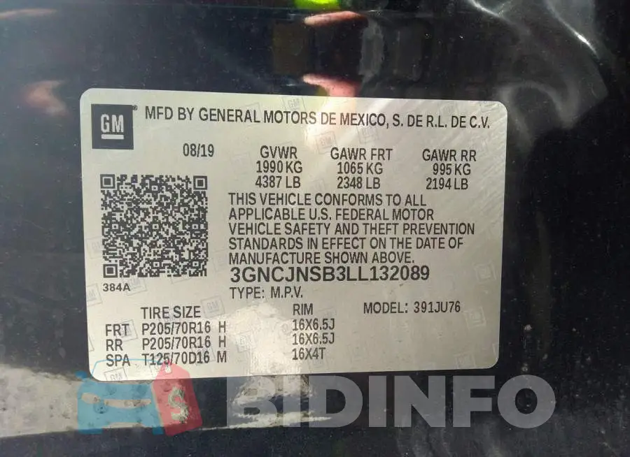 3GNCJNSB3LL132089 Photo# 9