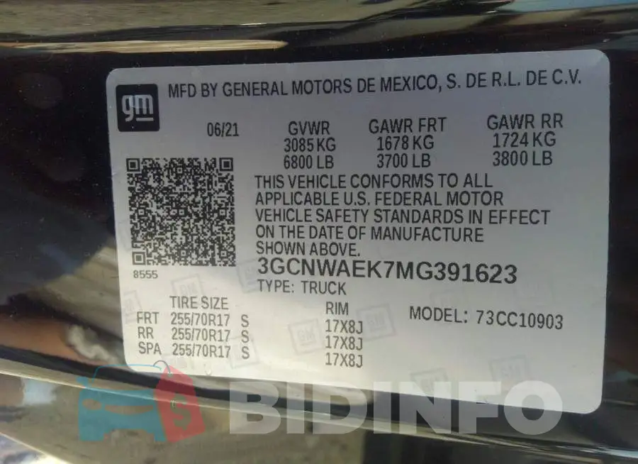 3GCNWAEK7MG391623 Photo# 9