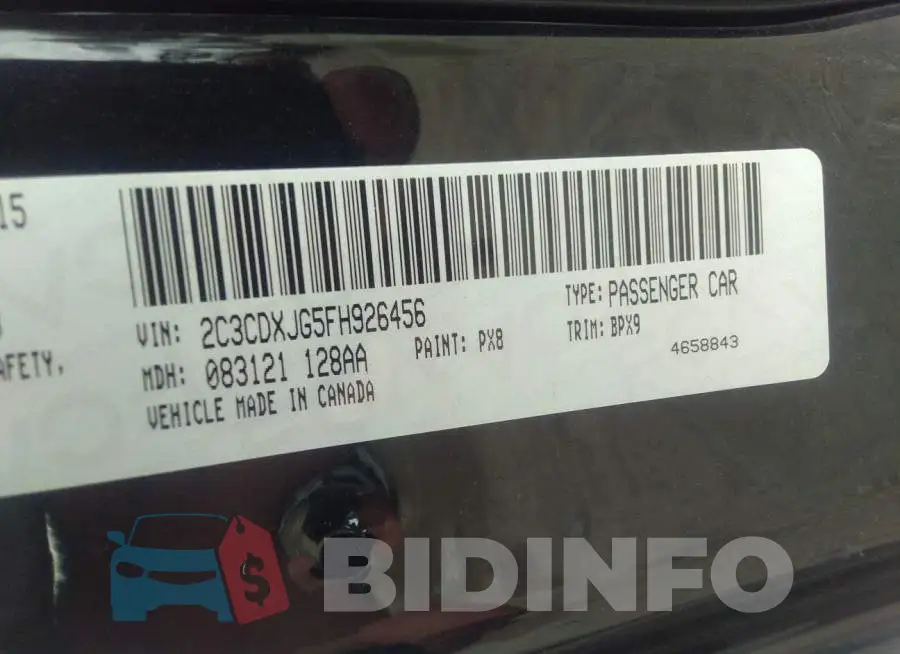 2C3CDXJG5FH926456 Photo# 9