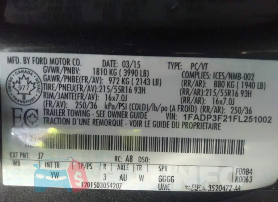 1FADP3F21FL251002 Photo# 9