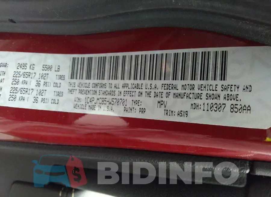 1C4PJMCB5HW570701 Photo# 9