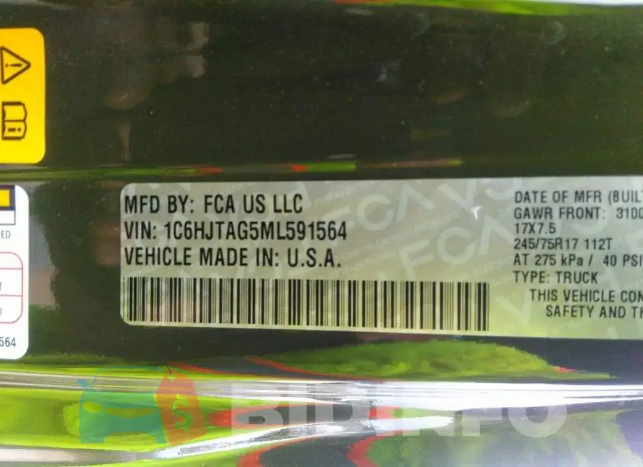 1C6HJTAG5ML591564 Photo# 9