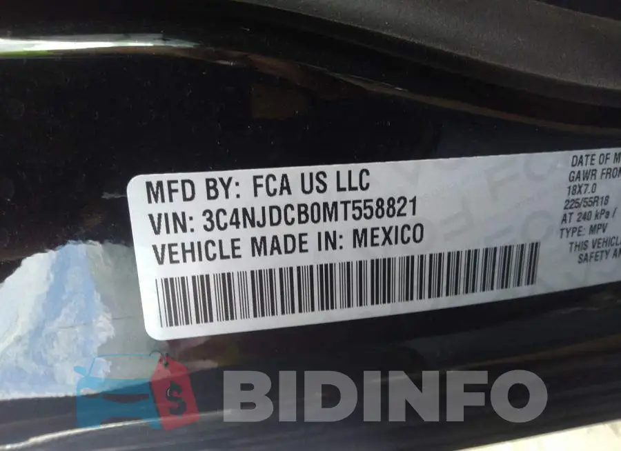 3C4NJDCB0MT558821 Photo# 9