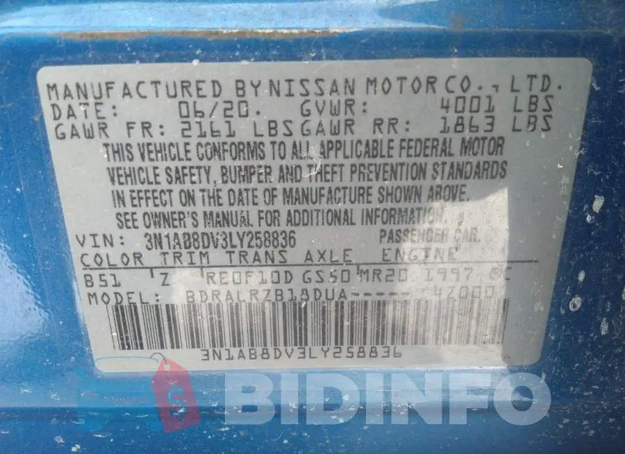3N1AB8DV3LY258836 Photo# 9
