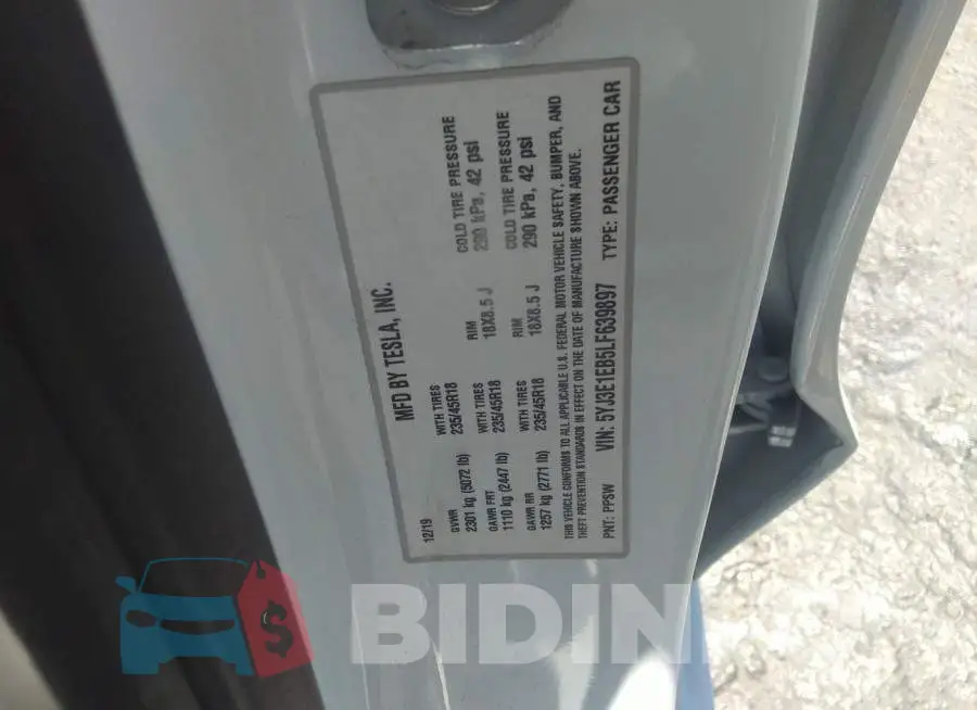 5YJ3E1EB5LF639897 Photo# 9
