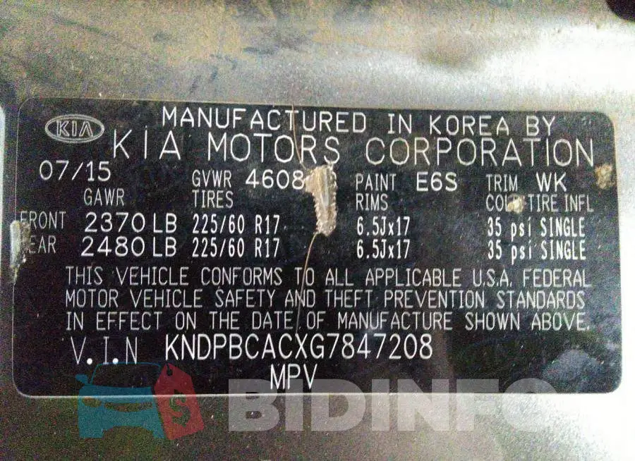 KNDPBCACXG7847208 Photo# 9