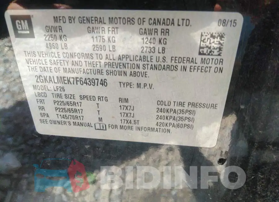 2GKALMEK7F6439746 Photo# 9