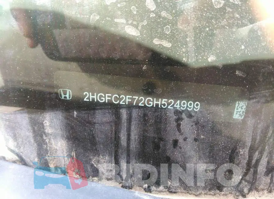 2HGFC2F72GH524999 Photo# 9