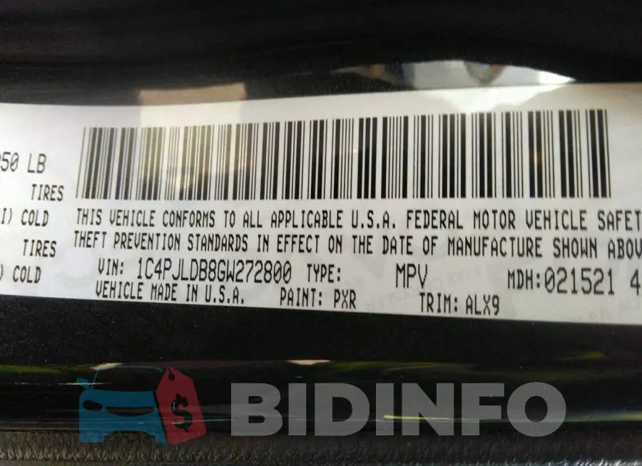 1C4PJLDB8GW272800 Photo# 9