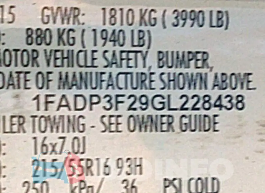 1FADP3F29GL228438 Photo# 9