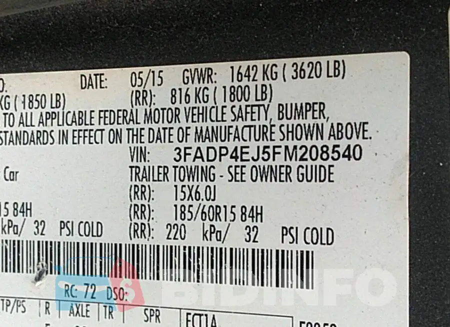 3FADP4EJ5FM208540 Photo# 9
