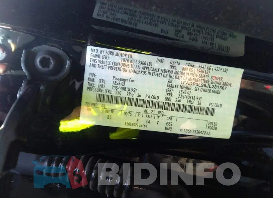 1FADP3L99JL281567 Photo# 9