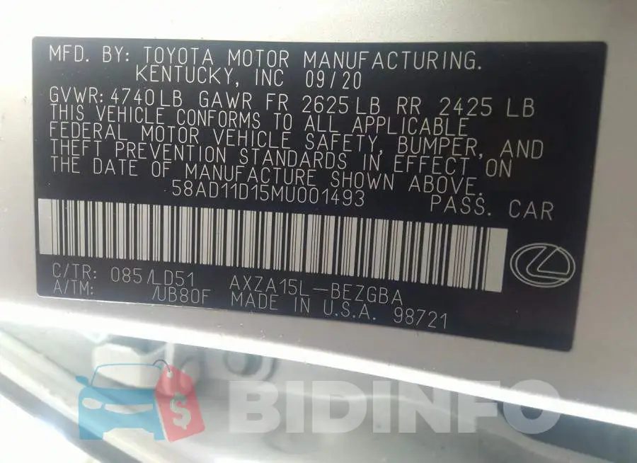 58AD11D15MU001493 Photo# 9