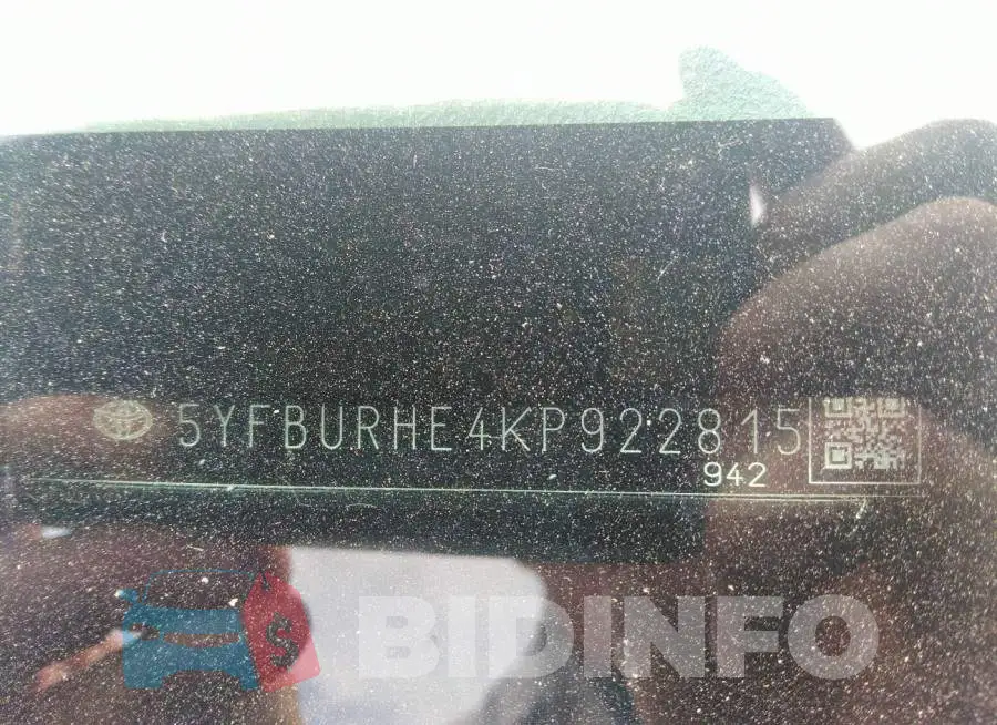 5YFBURHE4KP922815 Photo# 9