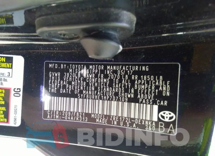 5YFBURHE1HP707109 Photo# 9