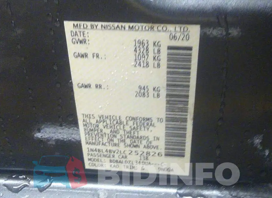 1N4BL4BV2LC252826 Photo# 9