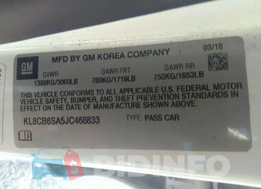 KL8CB6SA5JC468833 Photo# 9