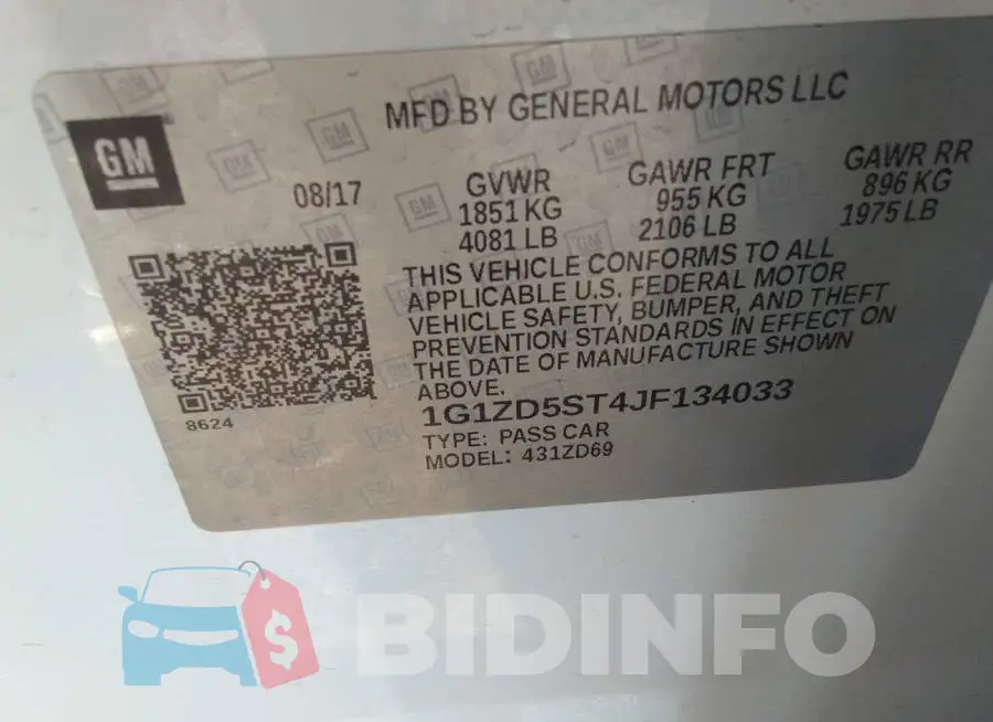 1G1ZD5ST4JF134033 Photo# 9