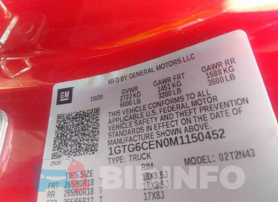 1GTG6CEN0M1150452 Photo# 9