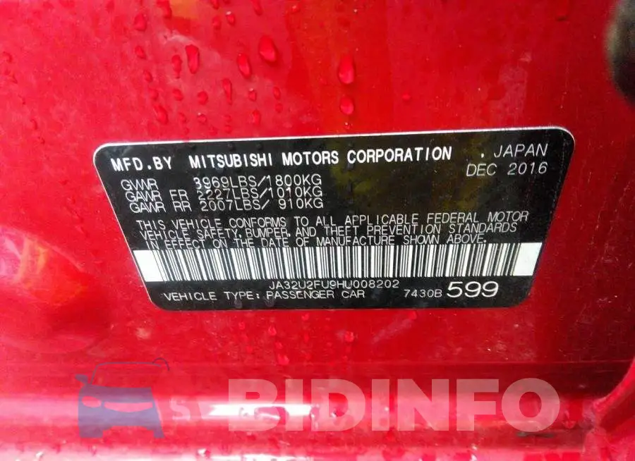 JA32U2FU9HU008202 Photo# 9
