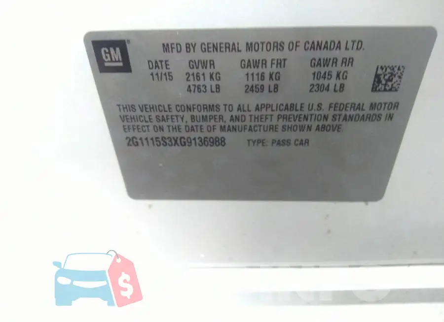 2G1115S3XG9136988 Photo# 9