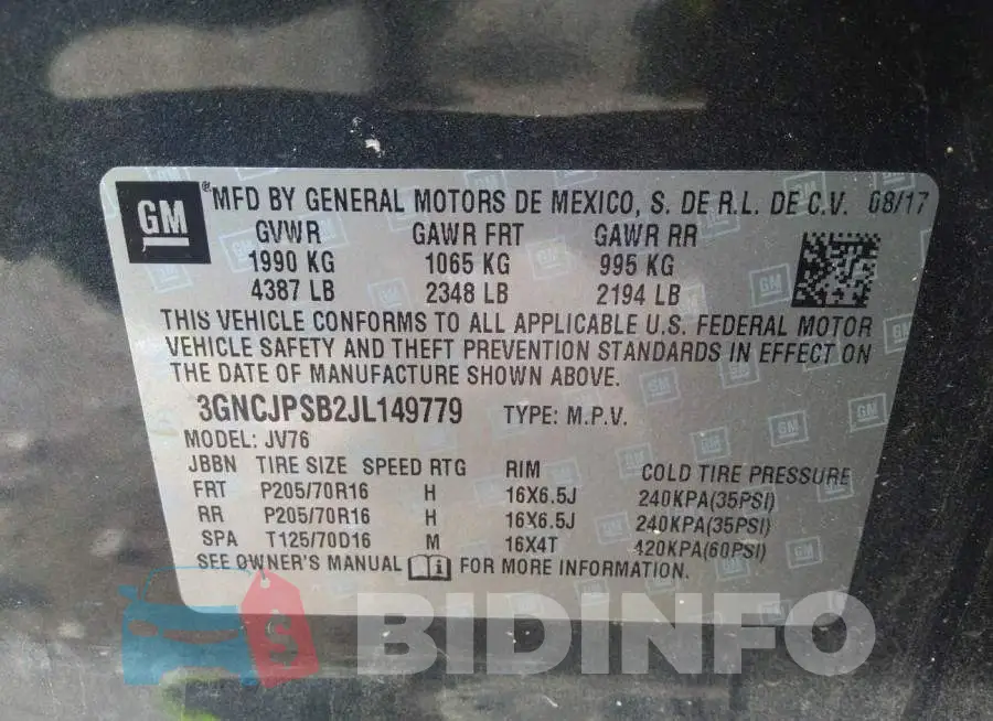 3GNCJPSB2JL149779 Photo# 9