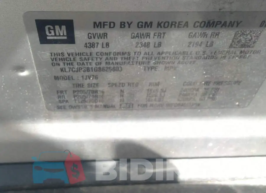 KL7CJPSB1GB625603 Photo# 9