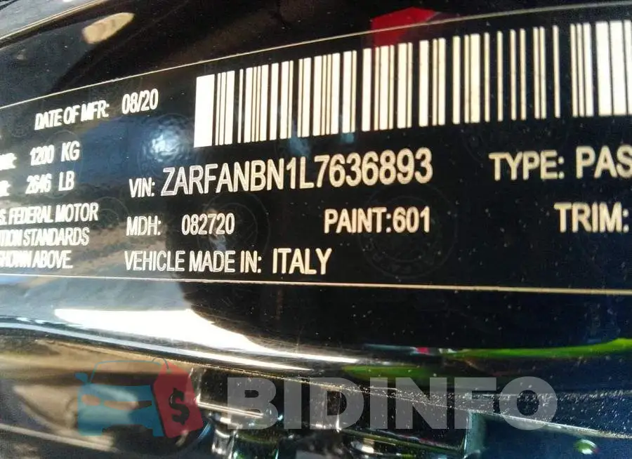 ZARFANBN1L7636893 Photo# 9