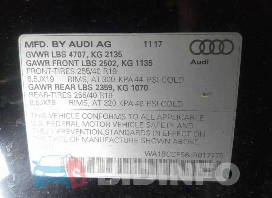 WA1BCCFS6JR017175 Photo# 9