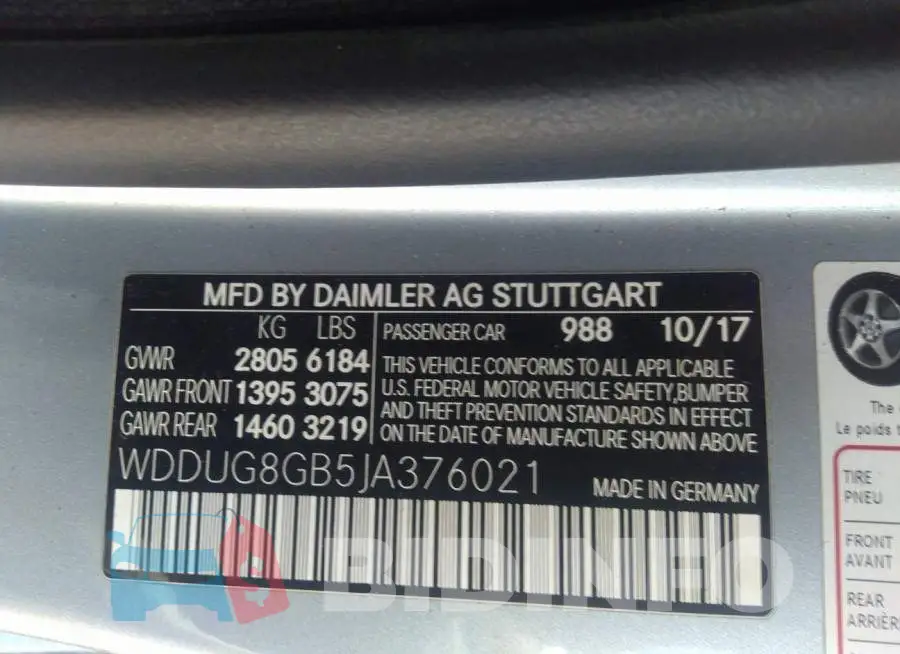 WDDUG8GB5JA376021 Photo# 9