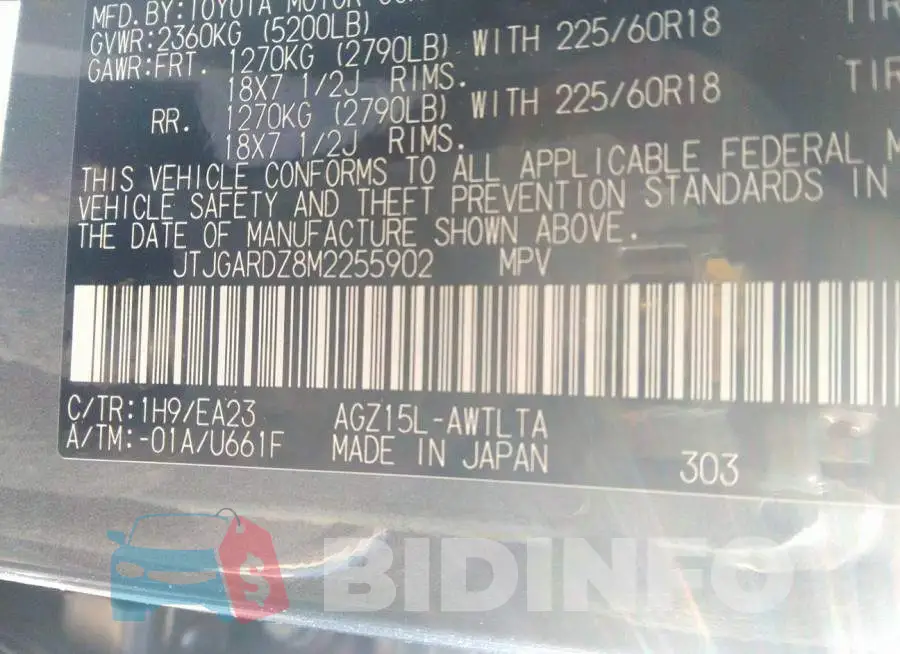JTJGARDZ8M2255902 Photo# 9
