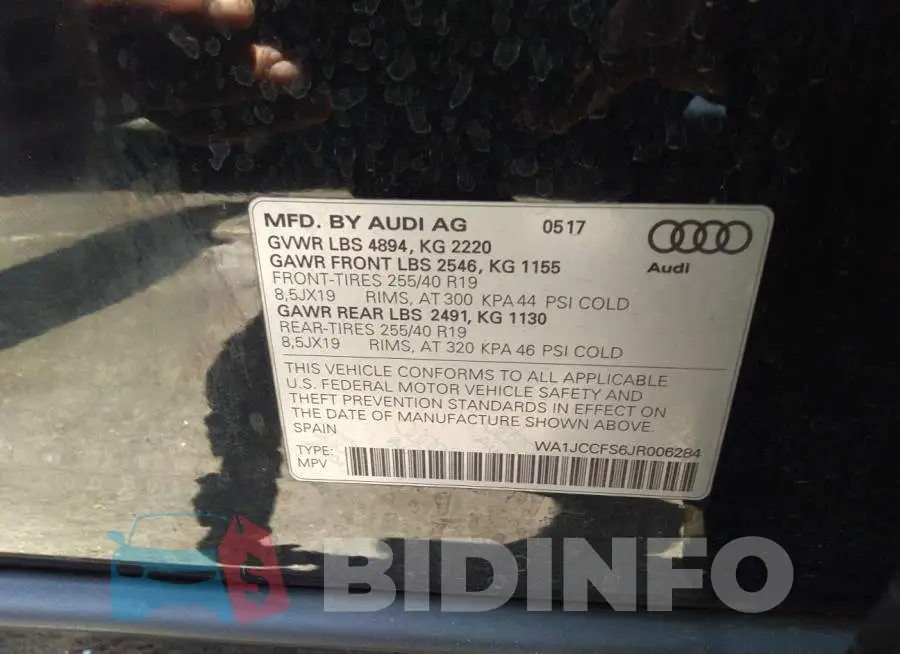 WA1JCCFS6JR006284 Photo# 9