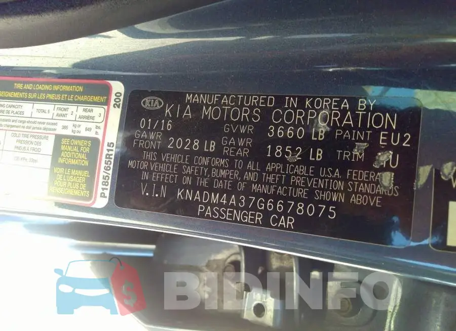 KNADM4A37G6678075 Photo# 9