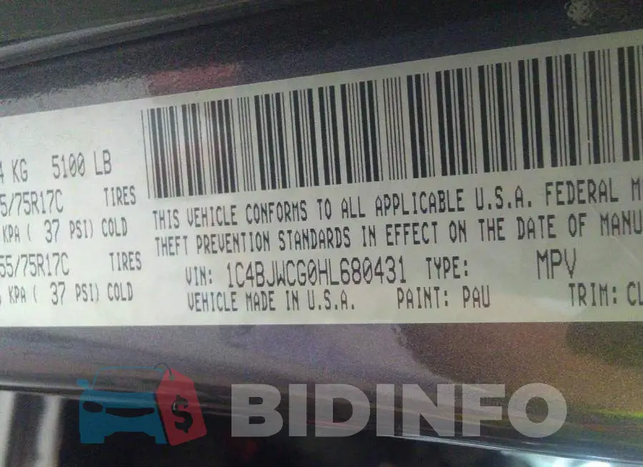 1C4BJWCG0HL680431 Photo# 9
