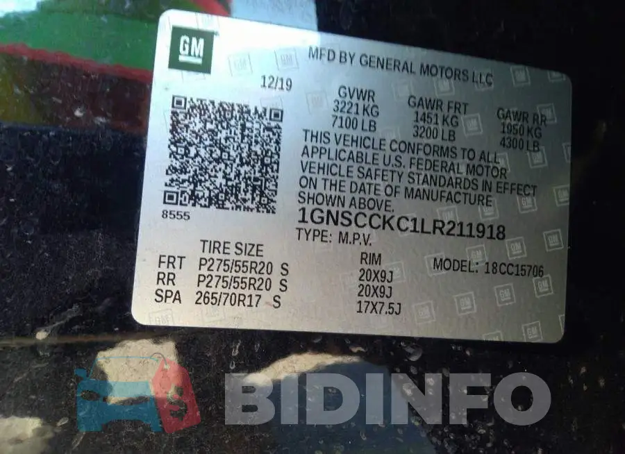 1GNSCCKC1LR211918 Photo# 9