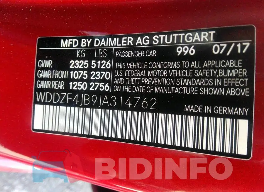 WDDZF4JB9JA314762 Photo# 9