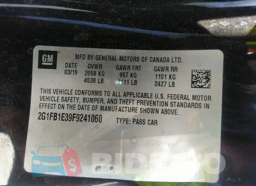 2G1FB1E39F9241060 Photo# 9