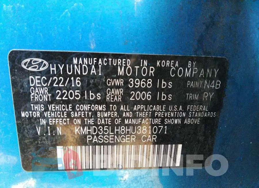 KMHD35LH8HU381071 Photo# 9