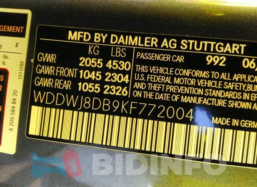 WDDWJ8DB9KF772004 Photo# 9