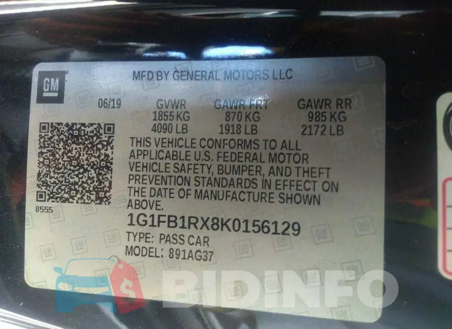 1G1FB1RX8K0156129 Photo# 9