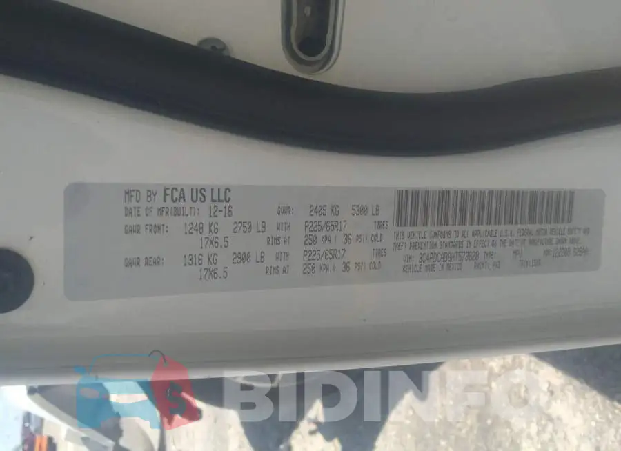 3C4PDCAB8HT573828 Photo# 9
