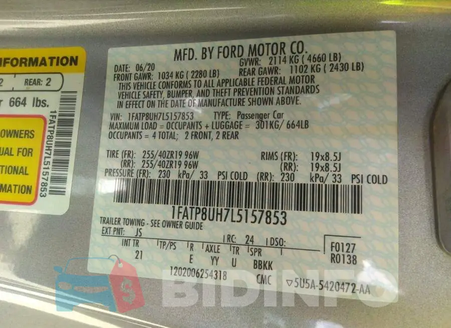 1FATP8UH7L5157853 Photo# 9