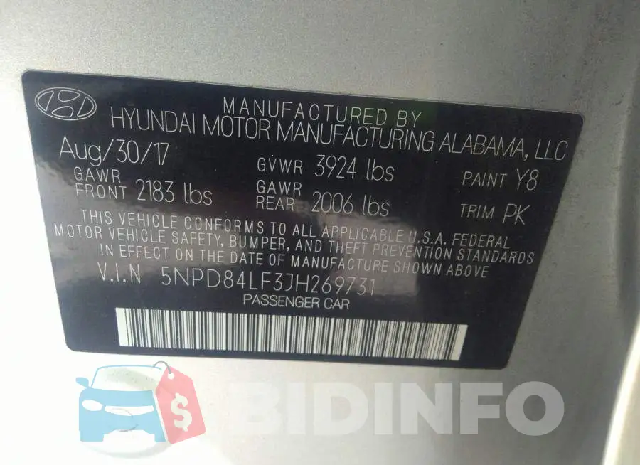 5NPD84LF3JH269731 Photo# 9