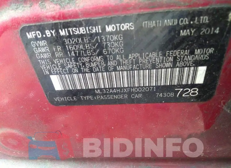 ML32A4HJXFH002071 Photo# 8