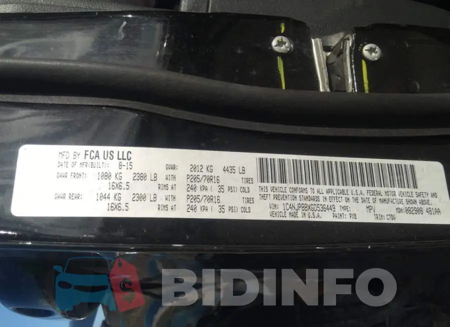 1C4NJPBBXGD536449 Photo# 9