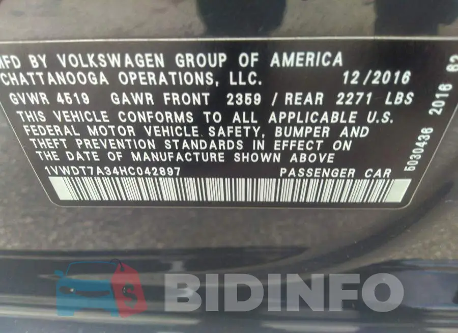 1VWDT7A34HC042897 Photo# 9