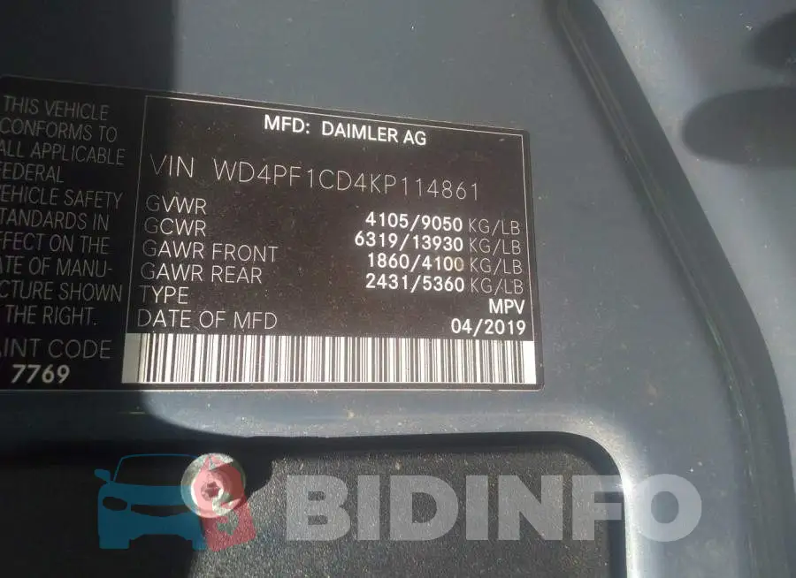 WD4PF1CD4KP114861 Photo# 9