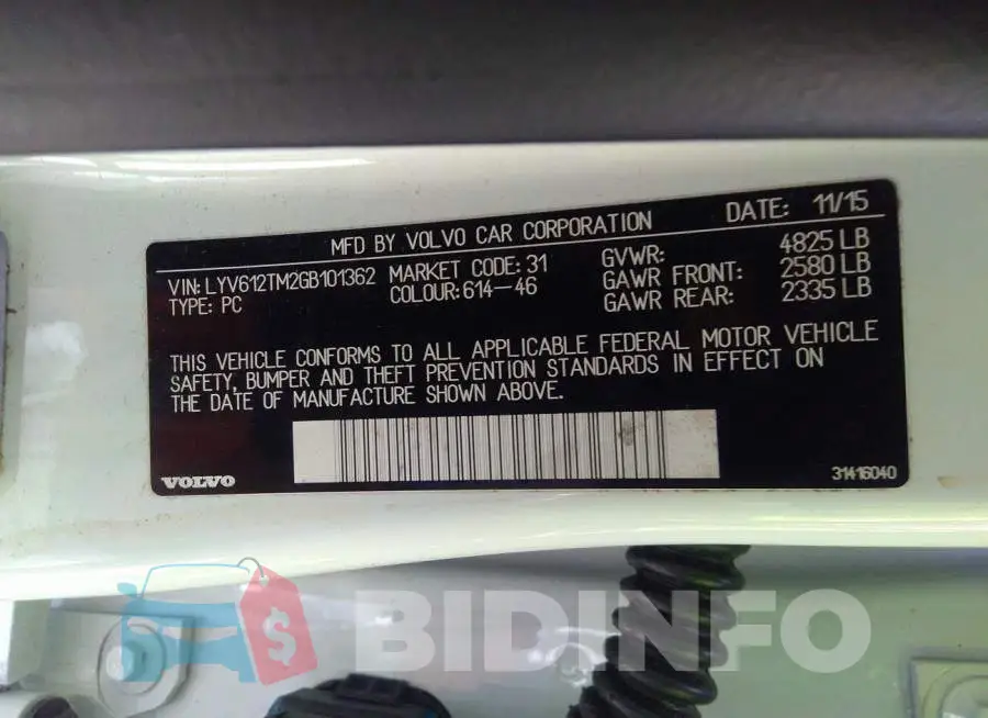 LYV612TM2GB101362 Photo# 9