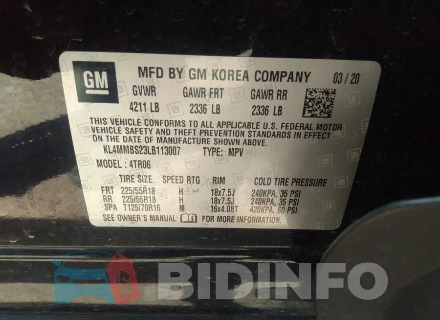 KL4MMBS23LB113007 Photo# 9